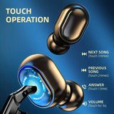Wireless Headphones Bluetooth LCD Battery Indicator