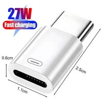 For Lighting Female to USB C Male Adapter Fast Charging Data Converters IOS to Type C
