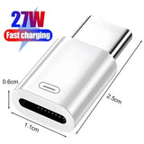 For Lighting Female to USB C Male Adapter Fast Charging Data Converters IOS to Type C