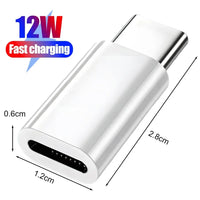 For Lighting Female to USB C Male Adapter Fast Charging Data Converters IOS to Type C